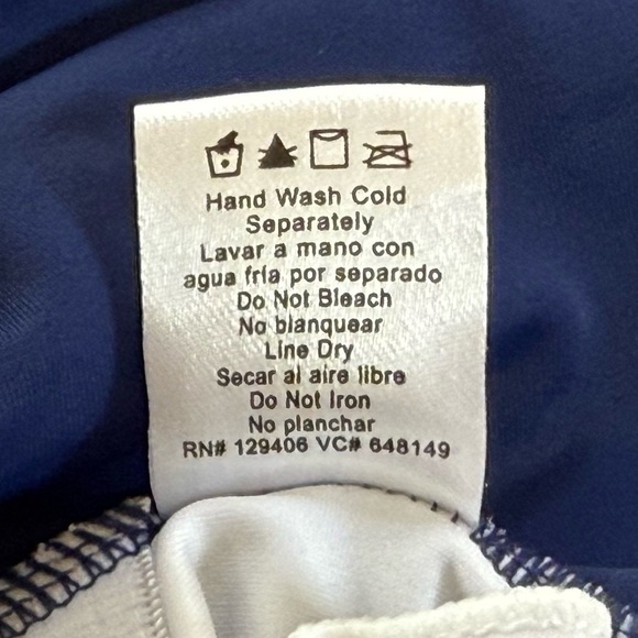 VENUS Swimsuit Blue Lace-Up One Piece Strapless Grommet Stylish Beach 12 NWOT - Picture 9 of 11